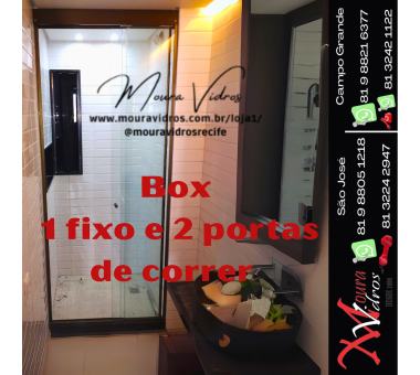 Box versatik 2 porta e 1 fixo até o teto